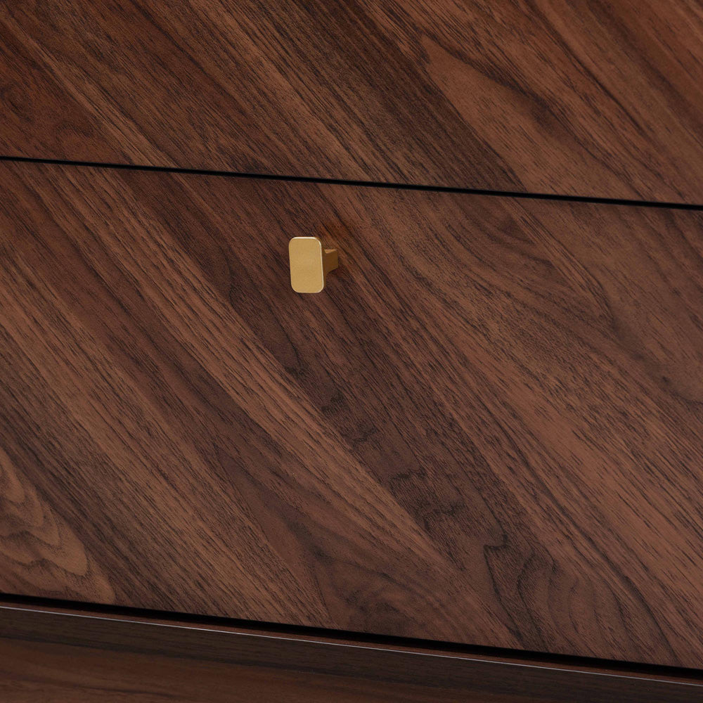 Baxton Studio - Markell Dresser in Walnut Brown/Gold - LV44COD44231WI-CLB-6DW-Dresser view 5
