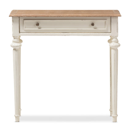 Baxton Studio - Marquetterie Console Table in White/Natural - PRL16VM(AR)/M view 2