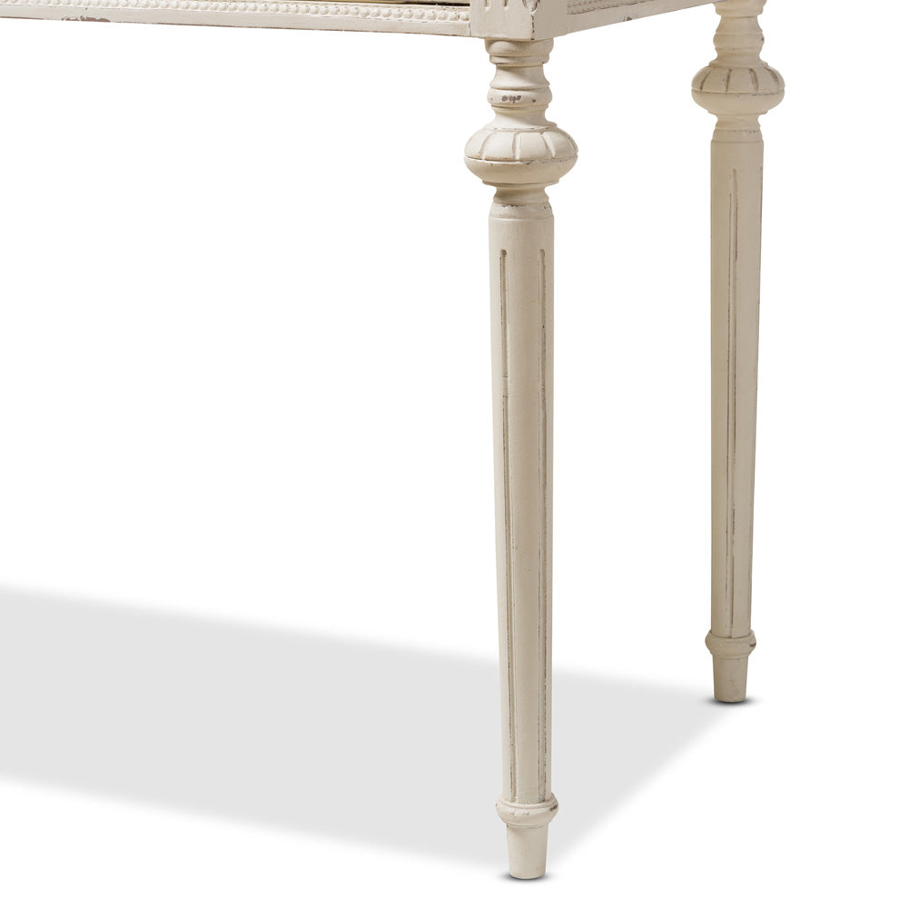 Baxton Studio - Marquetterie Desk in White/Natural - PRL5VM(AR)/M B view 6