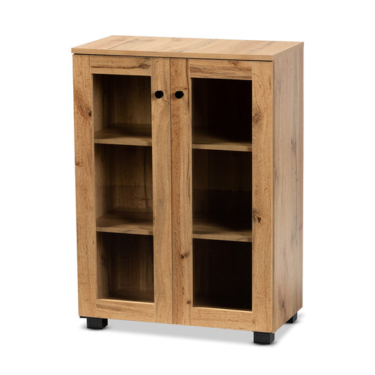 Baxton Studio - Mason Storage Cabinet in Oak Brown/Black - B12-Wotan Oak view 1