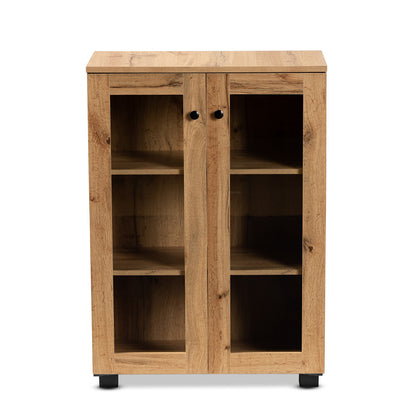 Baxton Studio - Mason Storage Cabinet in Oak Brown/Black - B12-Wotan Oak view 3