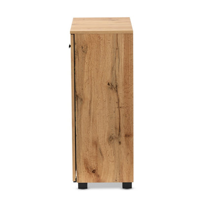 Baxton Studio - Mason Storage Cabinet in Oak Brown/Black - B12-Wotan Oak view 4