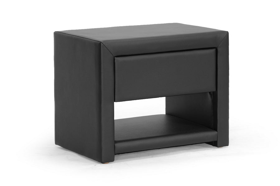 Baxton Studio - Massey Nightstand in Black - BBT3092-Black-NS view 1
