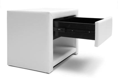 Baxton Studio - Massey Nightstand in White - BBT3092-White-NS view 4