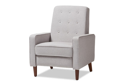Baxton Studio - Mathias Living Room Chair - 1705-Light Gray view 1