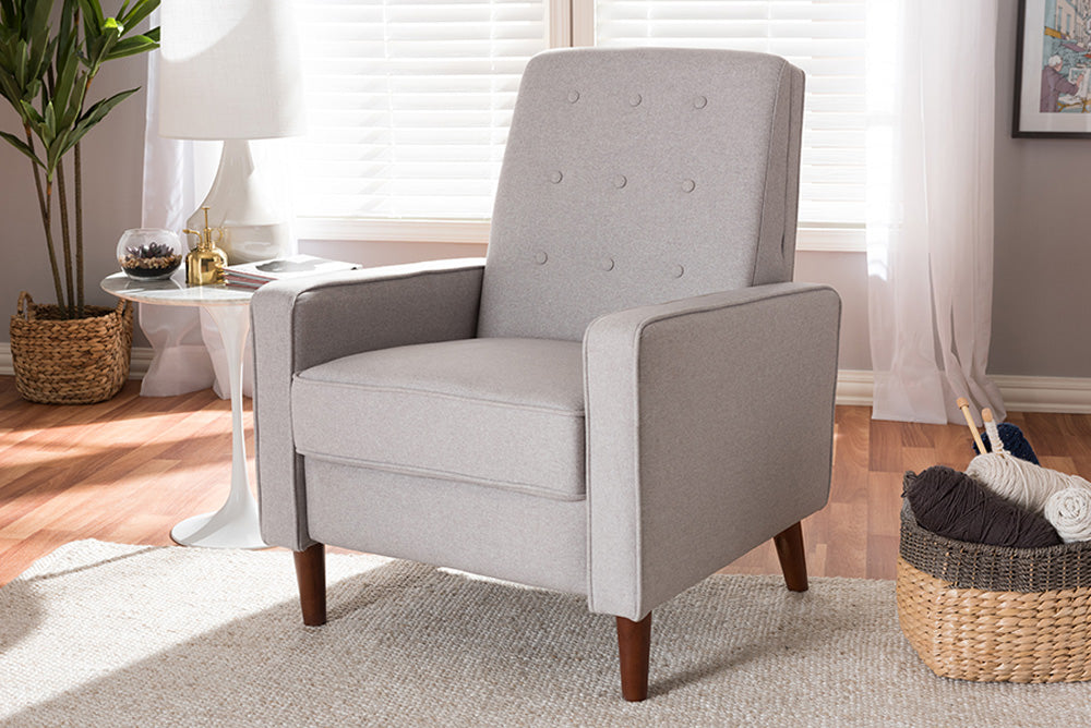 Baxton Studio - Mathias Living Room Chair - 1705-Light Gray view 5
