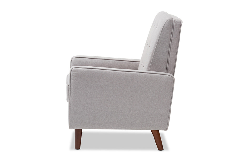 Baxton Studio - Mathias Living Room Chair - 1705-Light Gray view 6