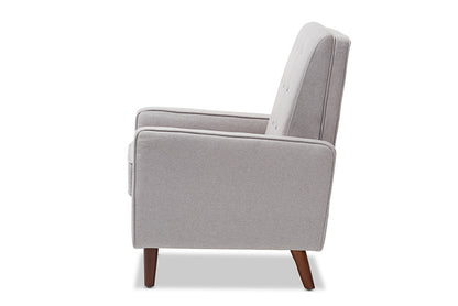 Baxton Studio - Mathias Living Room Chair - 1705-Light Gray view 6