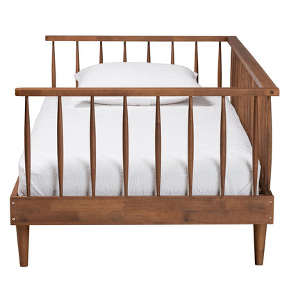 Baxton Studio - Matilda Twin Size Daybed in Ash Walnut - MG0091-Ash Walnut-Daybed-Twin view 2