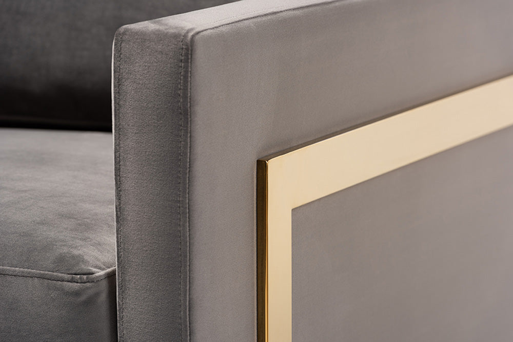 Baxton Studio - Matteo Chair - TSF-77241-Grey/Gold-CC view 6