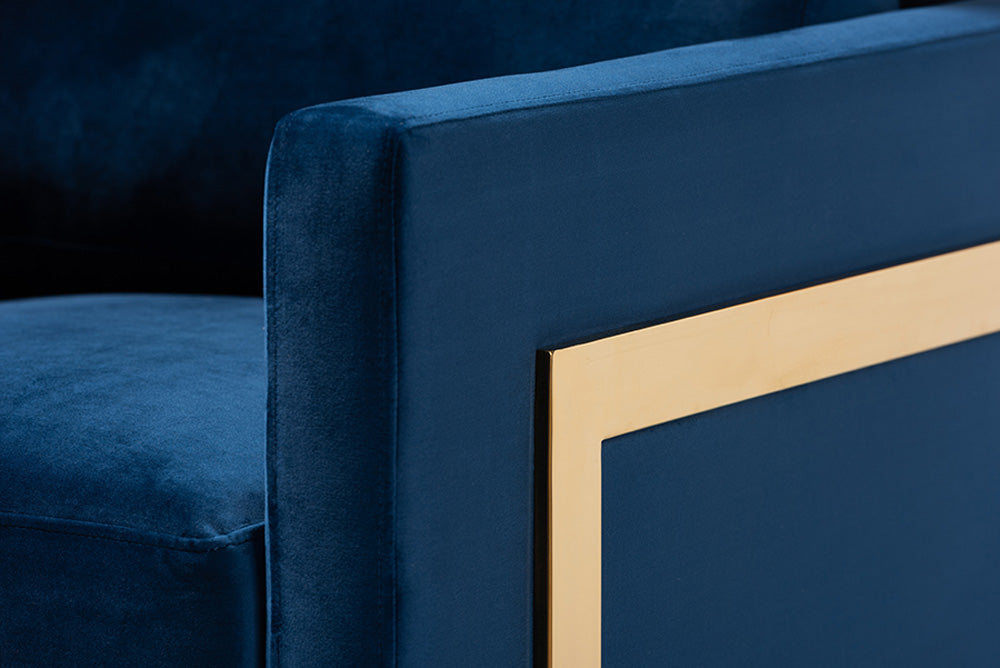 Baxton Studio - Matteo Chair - TSF-77241-Navy/Gold-CC view 6