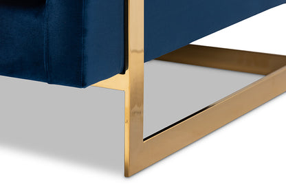 Baxton Studio - Matteo Chair - TSF-77241-Navy/Gold-CC view 7