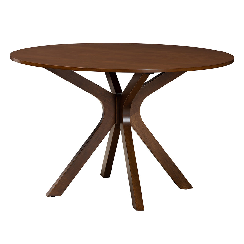 Baxton Studio - Maya Dining Set in Grey/Walnut Brown - Maya-Grey/Walnut-7PC Dining Set view 3
