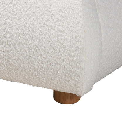 Baxton Studio - Maya Queen Size Bed in White/Oak Brown - BBT61130-Maya-Cream/Oak-Queen view 5