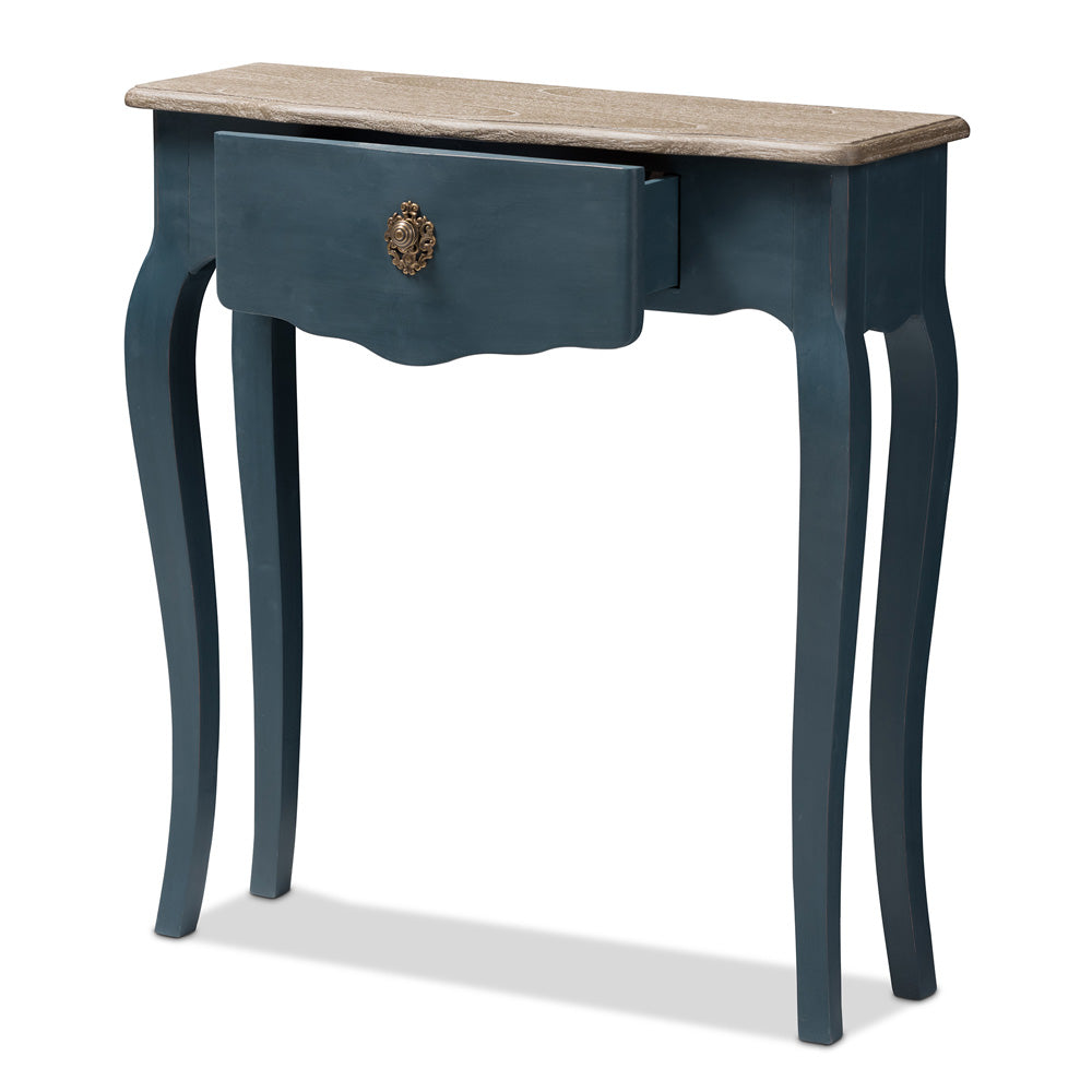 Baxton Studio - Mazarine Console Table in Blue - CES11-Blue Spruce-ST view 2