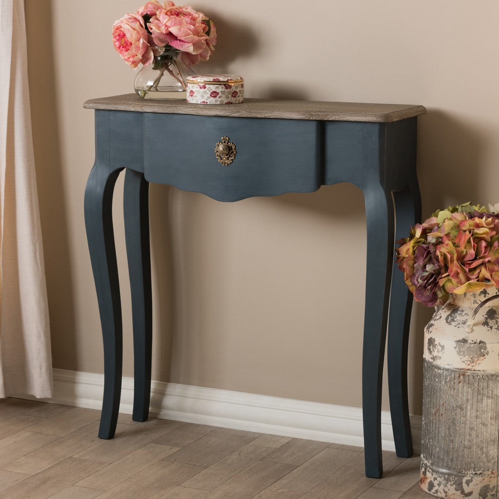 Baxton Studio - Mazarine Console Table in Blue - CES11-Blue Spruce-ST view 9