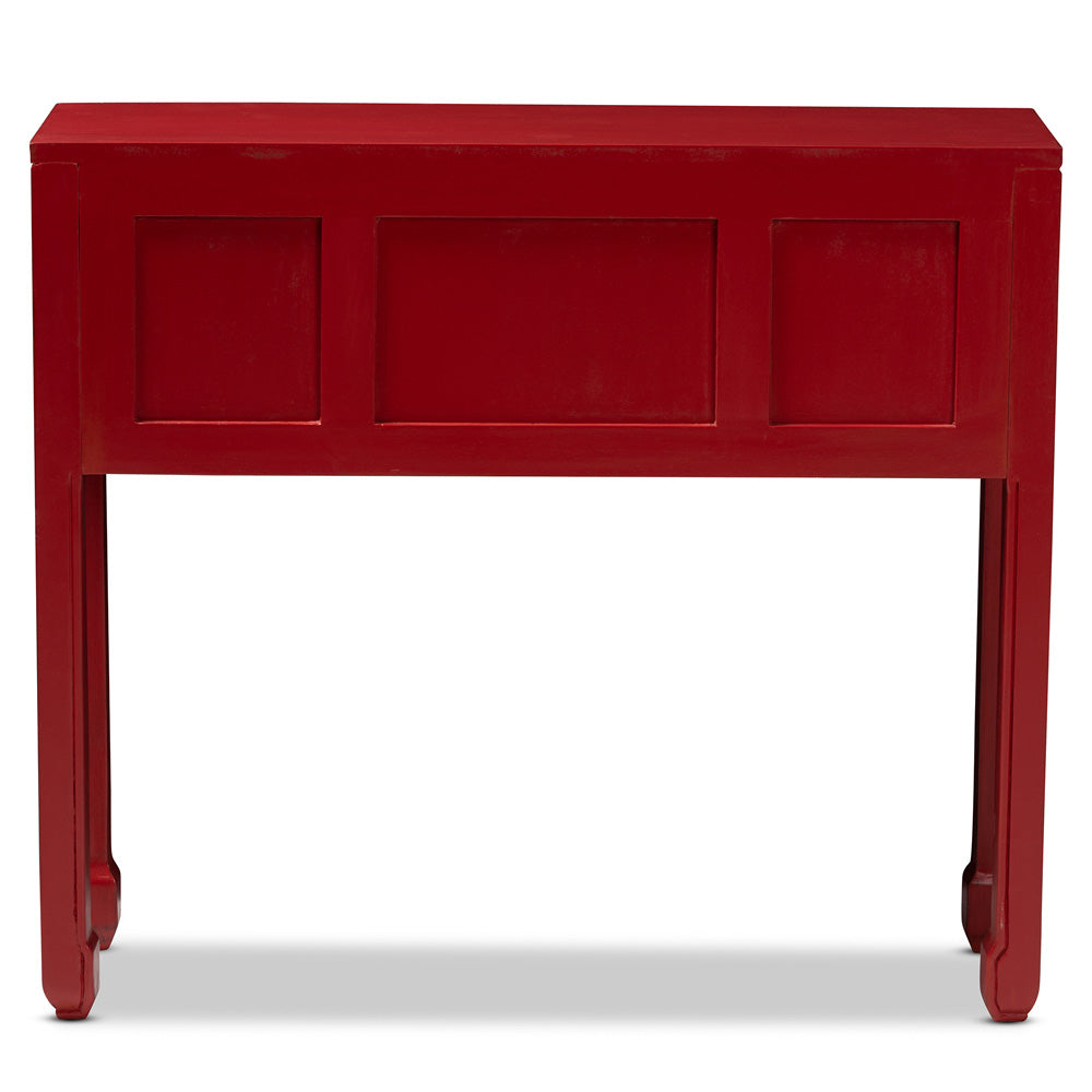 Baxton Studio - Melodie Console Table in Red - MIN22-Red-ST view 5