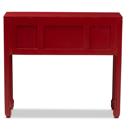 Baxton Studio - Melodie Console Table in Red - MIN22-Red-ST view 5