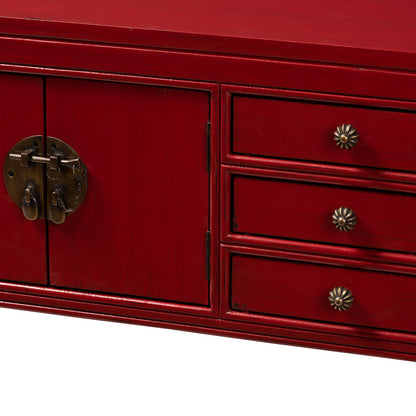 Baxton Studio - Melodie Console Table in Red - MIN22-Red-ST view 6