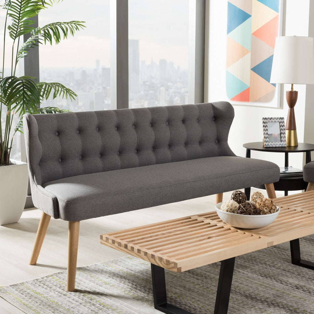 Baxton Studio - Melody Sofa in Grey - BBT8026-SF-Grey-XD45 view 7