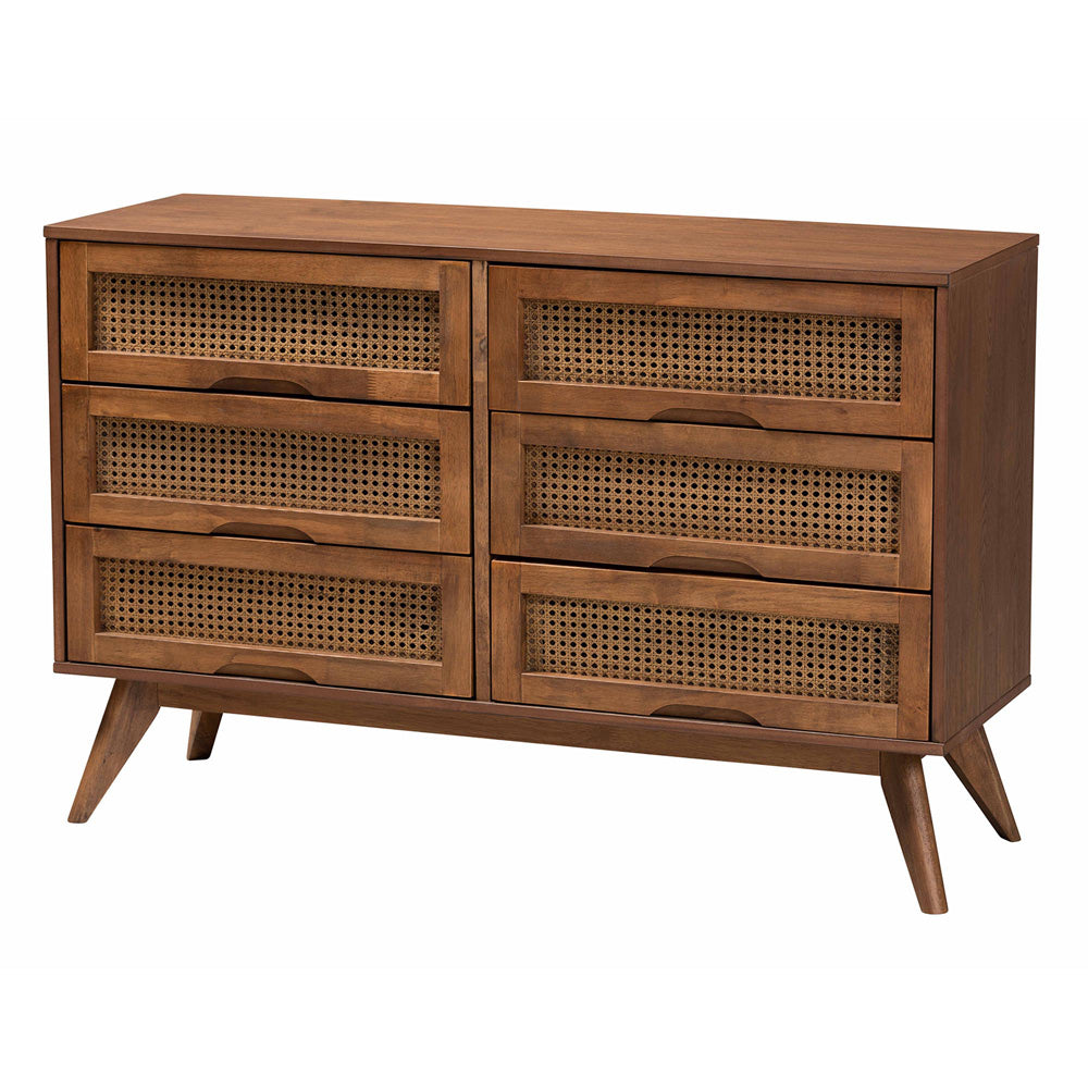 Baxton Studio - Melora King Bedroom Set in Walnut Brown/Brown - MG0004-Ash Walnut-King 4PC Bedroom Set view 6