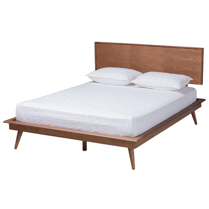 Baxton Studio - Melora Queen Bedroom Set in Walnut Brown/Brown - MG0004-Ash Walnut-Queen 3PC Bedroom Set view 3