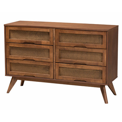 Baxton Studio - Melora Queen Bedroom Set in Walnut Brown/Brown - MG0004-Ash Walnut-Queen 5PC Bedroom Set view 6