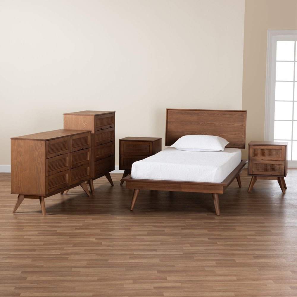 Baxton Studio - Melora Twin Bedroom Set in Walnut Brown/Brown - MG0004-Ash Walnut-Twin 5PC Bedroom Set view 11