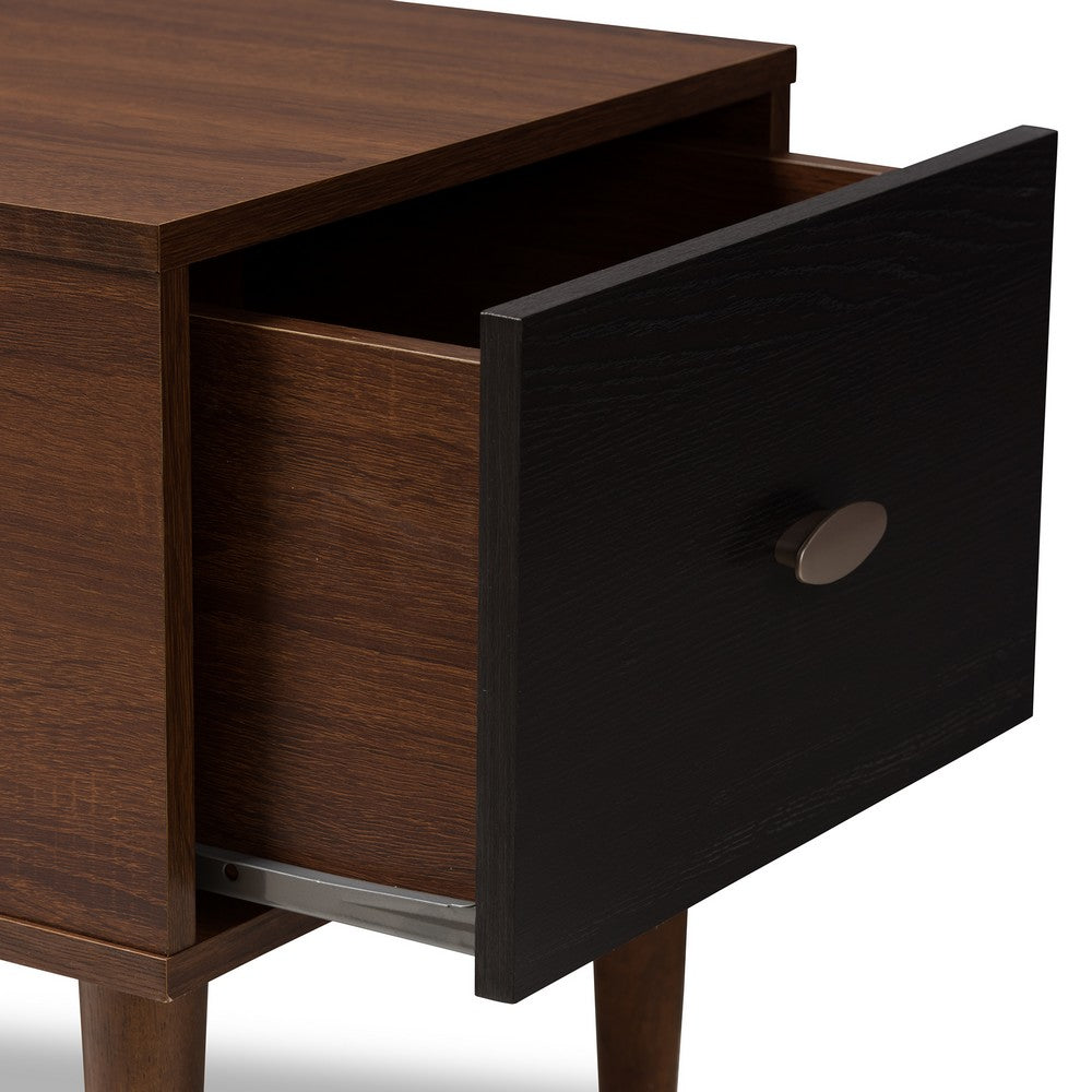 Baxton Studio - Merrick Storage Bench in Light Grey/Walnut Brown - FP-6789-Gray/Oak/Espresso view 7