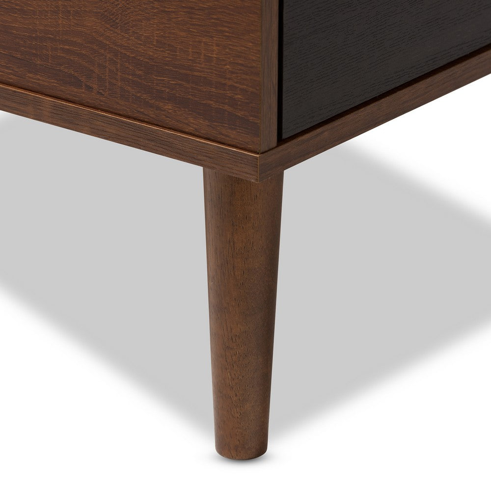 Baxton Studio - Merrick Storage Bench in Light Grey/Walnut Brown - FP-6789-Gray/Oak/Espresso view 8