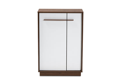 Baxton Studio - Mette Shoe Cabinet - LV3SC3150WI-Columbia/White-Shoe Cabinet view 3