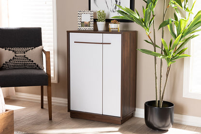 Baxton Studio - Mette Shoe Cabinet - LV3SC3150WI-Columbia/White-Shoe Cabinet view 7