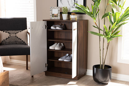 Baxton Studio - Mette Shoe Cabinet - LV3SC3150WI-Columbia/White-Shoe Cabinet view 8