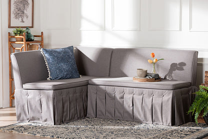 Baxton Studio - Meyer Dining Bench - BBT8116-Grey-XD45-2PC SF Bench view 5