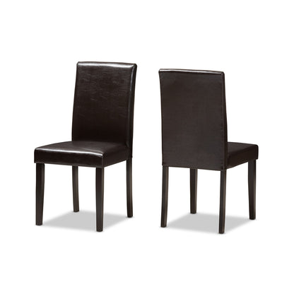 Baxton Studio - Mia Dining Set in Dark Brown - RH5992C-Dark Brown Dining Set view 2