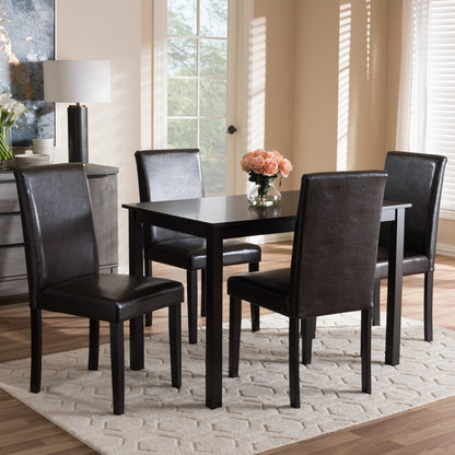Baxton Studio - Mia Dining Set in Dark Brown - RH5992C-Dark Brown Dining Set view 5