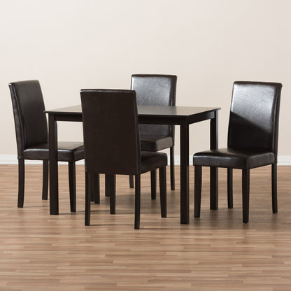 Baxton Studio - Mia Dining Set in Dark Brown - RH5992C-Dark Brown Dining Set view 6