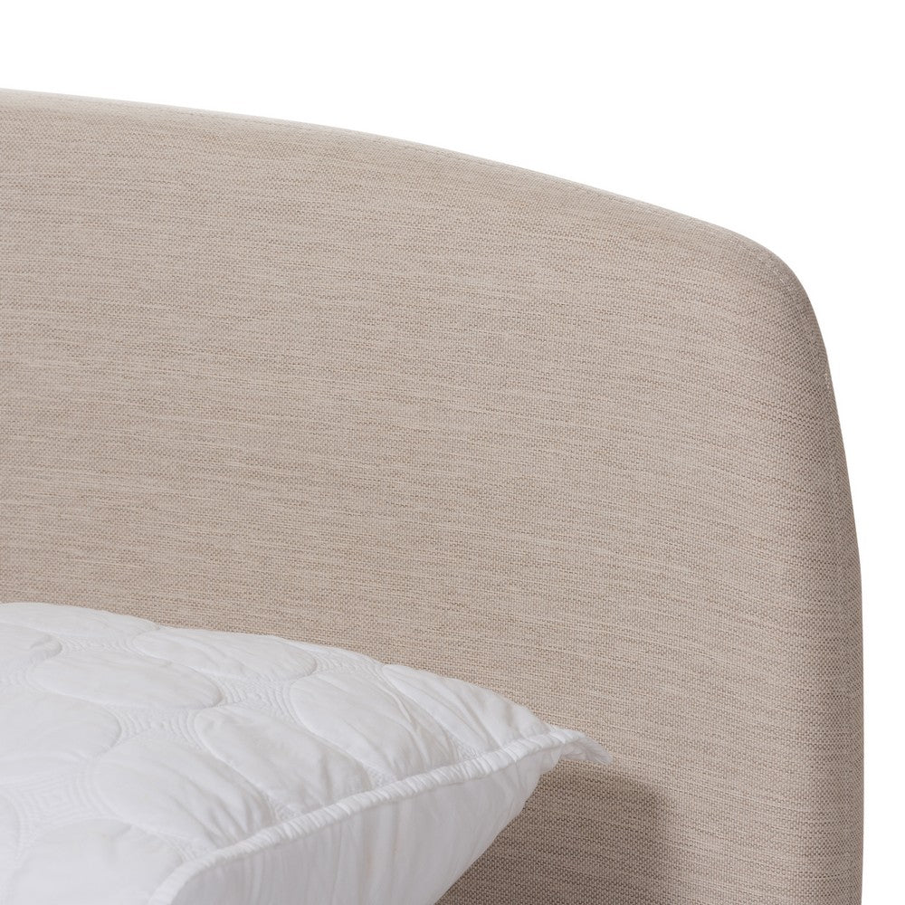 Baxton Studio - Mia Full Size Bed in Light Beige - CF8814-Light Beige-Full view 4