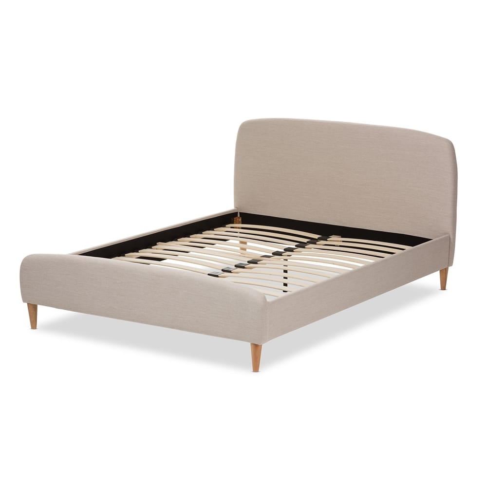 Baxton Studio - Mia King Size Bed in Light Beige - CF8814-Light Beige-King view 3