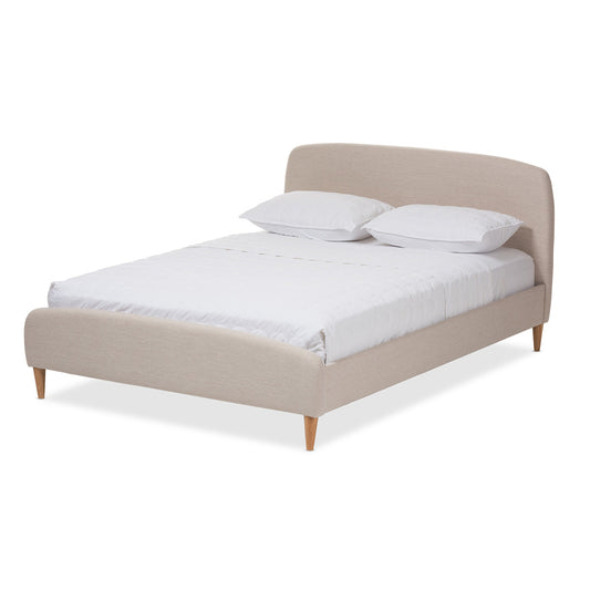 Baxton Studio - Mia Queen Size Bed in Light Beige - CF8814-Light Beige-Queen view 1