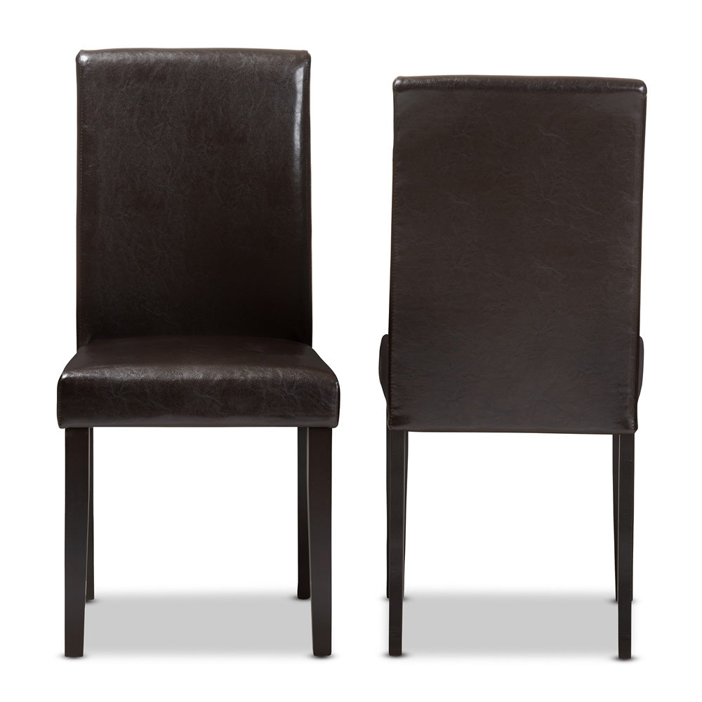 Baxton Studio - Mia Set of 2 Dining Chairs in Dark Brown - RH5992C-Dark Brown-DC view 2