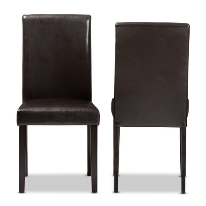 Baxton Studio - Mia Set of 2 Dining Chairs in Dark Brown - RH5992C-Dark Brown-DC view 2