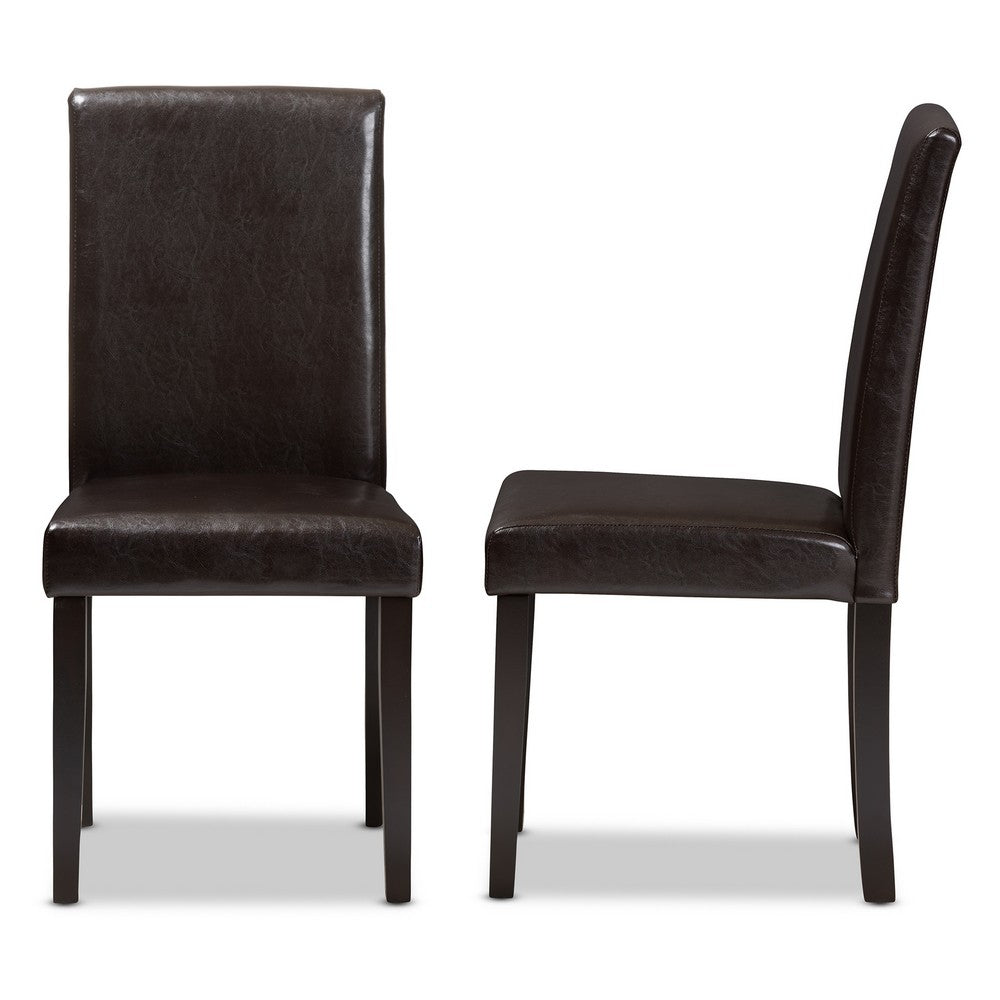 Baxton Studio - Mia Set of 2 Dining Chairs in Dark Brown - RH5992C-Dark Brown-DC view 3