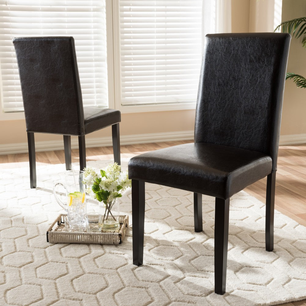 Baxton Studio - Mia Set of 2 Dining Chairs in Dark Brown - RH5992C-Dark Brown-DC view 4