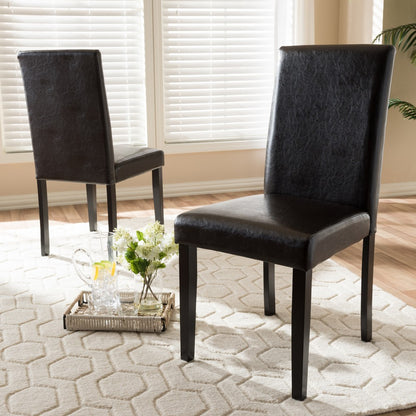 Baxton Studio - Mia Set of 2 Dining Chairs in Dark Brown - RH5992C-Dark Brown-DC view 4