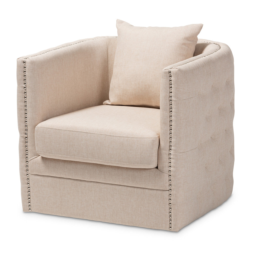 Baxton Studio - Micah Chair in Beige - TSF7718-Beige-CC view 1