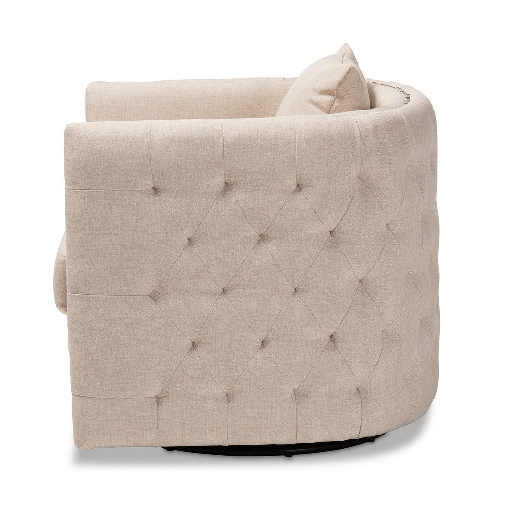 Baxton Studio - Micah Chair in Beige - TSF7718-Beige-CC view 3