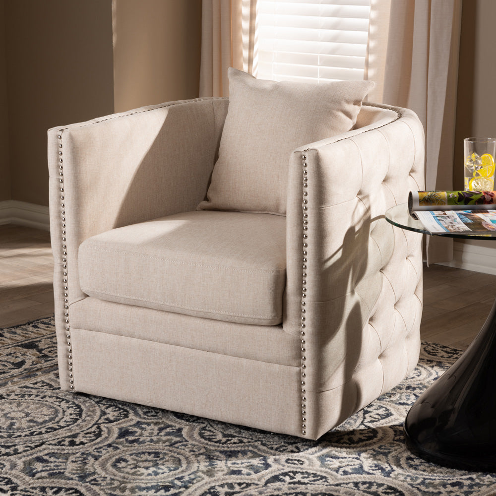 Baxton Studio - Micah Chair in Beige - TSF7718-Beige-CC view 6