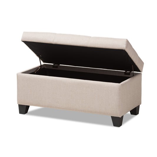 Baxton Studio - Michaela Storage Ottoman in Beige - WS-20091-Beige-OTTO view 2