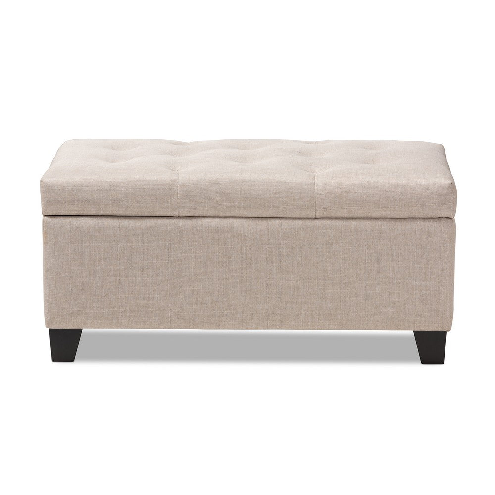 Baxton Studio - Michaela Storage Ottoman in Beige - WS-20091-Beige-OTTO view 3